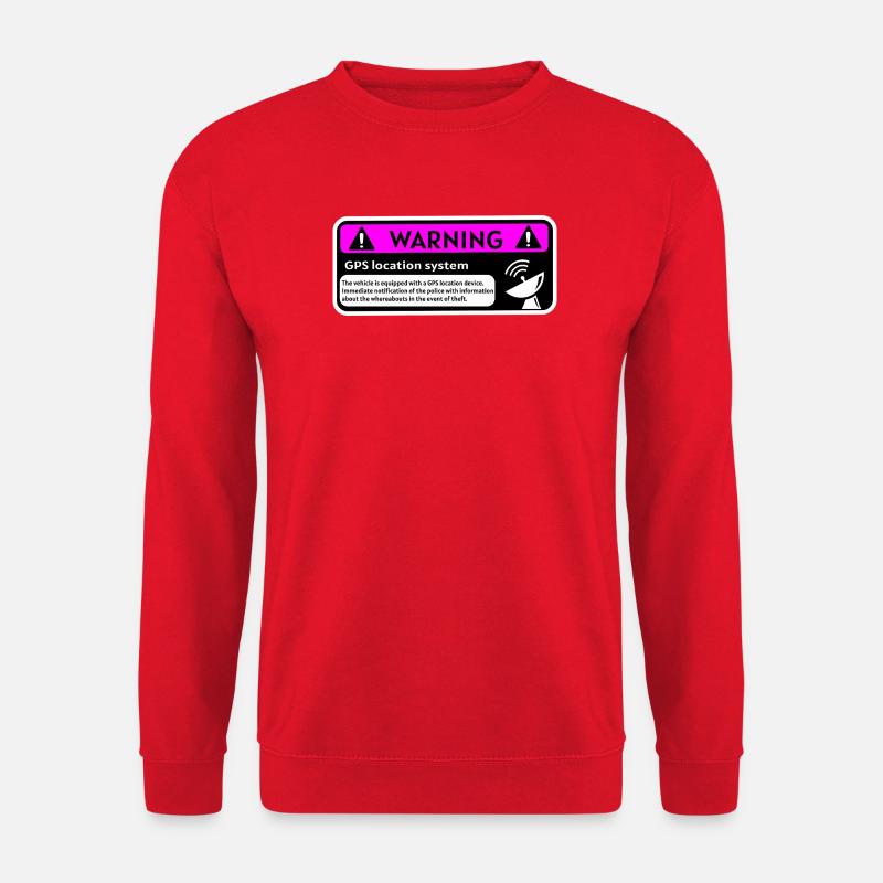 GPS-Standort-Alarm - Unisex Pullover - Rot