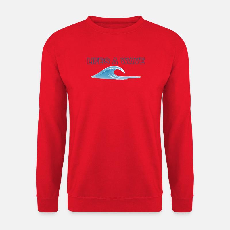 Welle des Lebens - Unisex Pullover - Rot