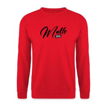 Malle 2026 - Unisex Pullover - Rot - Vorne - Alina (178cm) & Michal (187cm)