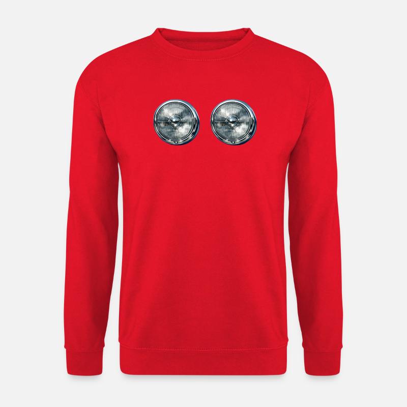 Doppelte Scheinwerferreflexionen - Unisex Pullover - Rot