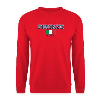 Florence, Florence - Sweat-shirt Unisexe - rouge - Devant - Alina (178cm) & Michal (187cm)
