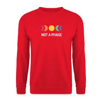LGBT Pride Month - Not A Phase - Unisex Sweatshirt - red - Front - Alina (178cm) & Michal (187cm)