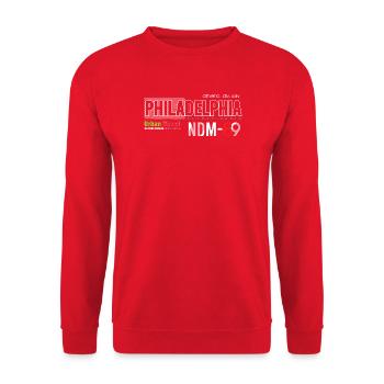 Urbanes Street-Sports-Logo-Design - Unisex Pullover - Rot - Vorne - Alina (178cm) & Michal (187cm)