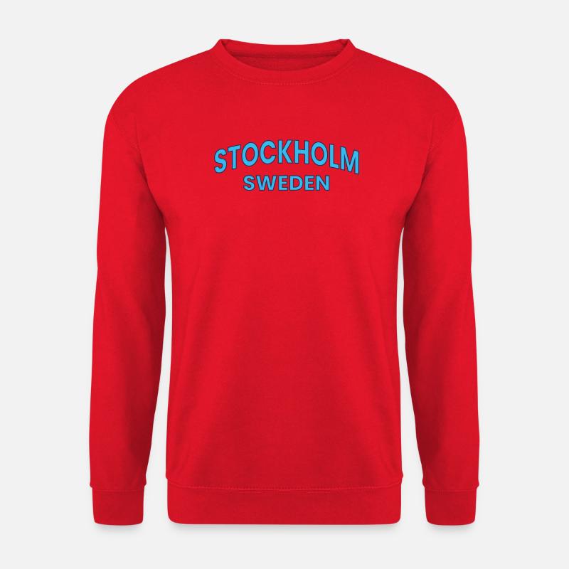 Stockholm-Schweden-Arc-Typografie - Unisex Pullover - Rot