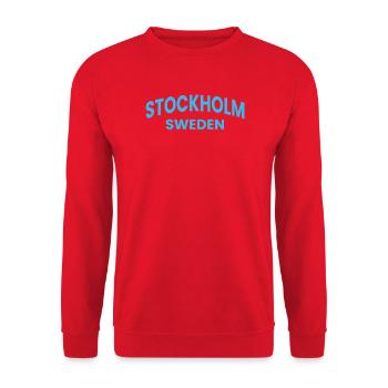 Stockholm, capitale de la région nordique - Sweat-shirt Unisexe - rouge - Devant - Alina (178cm) & Michal (187cm)