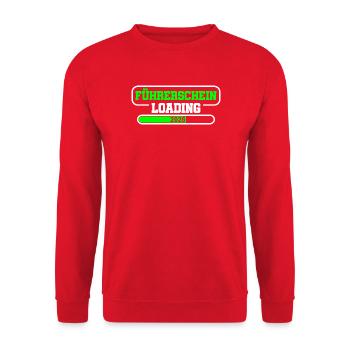 Driving License 2026 Driving Test Driving License Test - Unisex Sweatshirt - red - Front - Alina (178cm) & Michal (187cm)
