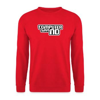 L’ordinateur dit pas de technique drôle de nerd programmeur - Sweat-shirt Unisexe - rouge - Devant - Alina (178cm) & Michal (187cm)