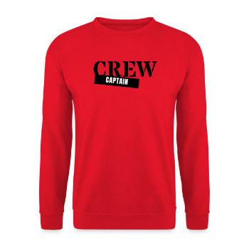 Crew Captain - Kapitän Chef Anführer Gruppe - Unisex Sweatshirt - red - Front - Alina (178cm) & Michal (187cm)