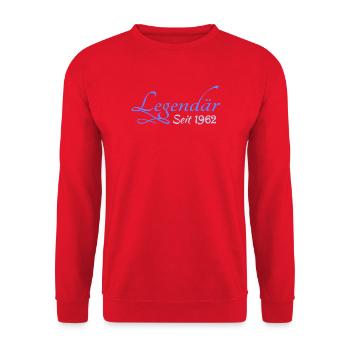 Heldin 1962 - Unisex Pullover - Rot - Vorne - Alina (178cm) & Michal (187cm)
