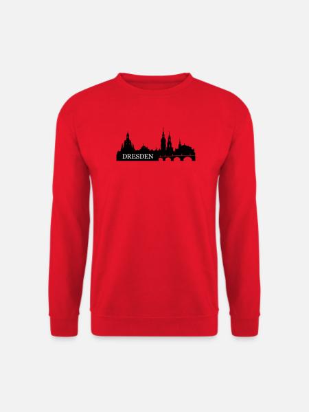 Dresden Skyline - Unisex Pullover - Rot