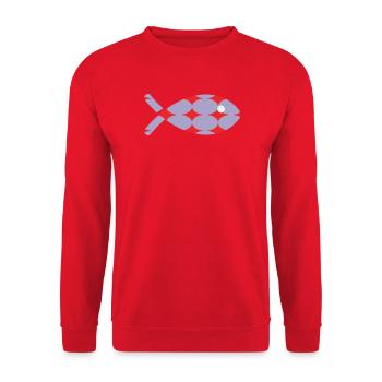 POISSON - Sweat-shirt Unisexe - rouge - Devant - Alina (178cm) & Michal (187cm)