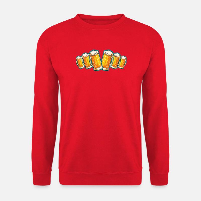 Bierglas Bierkrug Bier - Unisex Pullover - Rot