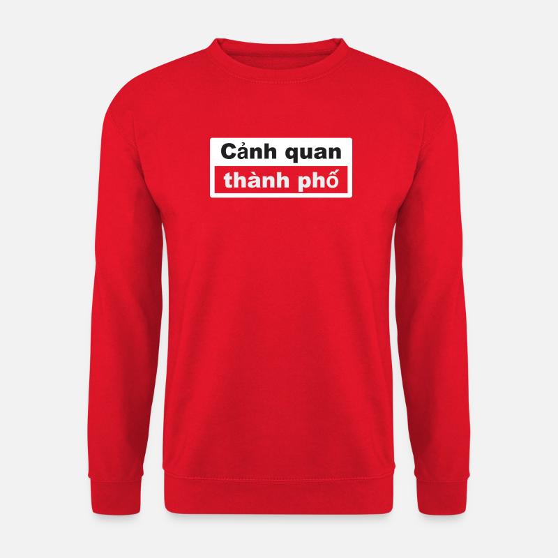 Cityscape Typography Vietnamese - Unisex Sweatshirt - red