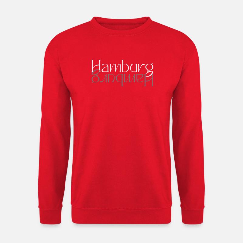 Hamburg Wordmark Mirror - Unisex Sweatshirt - red
