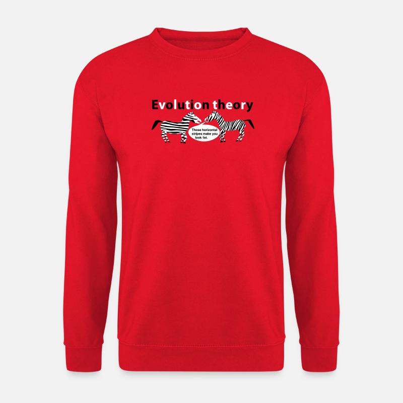 Evolution theory zebras - Unisex Sweatshirt - red