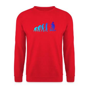 Characterful floorball design - Unisex Sweatshirt - red - Front - Alina (178cm) & Michal (187cm)
