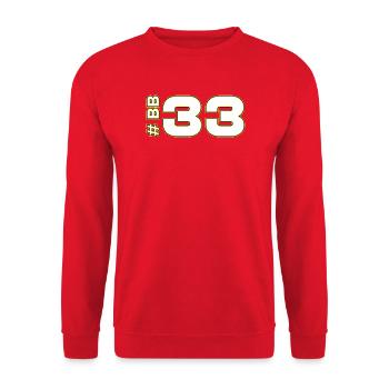 -BB33-2026 - Sweat-shirt Unisexe - rouge - Devant - Alina (178cm) & Michal (187cm)