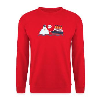Titanic Funny Titanic and Ic-eberg Boop Parody - Unisex Sweatshirt - red - Front - Alina (178cm) & Michal (187cm)