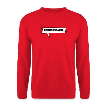 Ausbildung Heizungsbauer - Unisex Pullover - Rot - Vorne - Alina (178cm) & Michal (187cm)