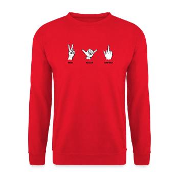 Ensemble de signes répétés Win Relax – Illustration - Sweat-shirt Unisexe - rouge - Devant - Alina (178cm) & Michal (187cm)