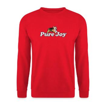 Pure Joy Corgi Run - Unisex Sweatshirt - red - Front - Alina (178cm) & Michal (187cm)