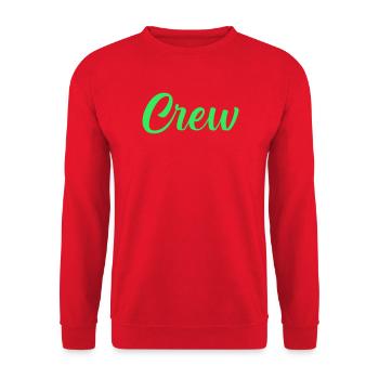 Crew Neon Script - Unisex Pullover - Rot - Vorne - Alina (178cm) & Michal (187cm)