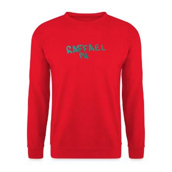 Geschenkidee für Raphael  - Unisex Pullover - Rot - Vorne - Alina (178cm) & Michal (187cm)