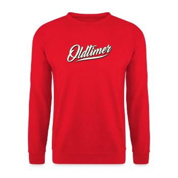 oldtimer geburtstag rost 60 50 shirt spruch tuner - Unisex Pullover - Rot - Vorne - Alina (178cm) & Michal (187cm)