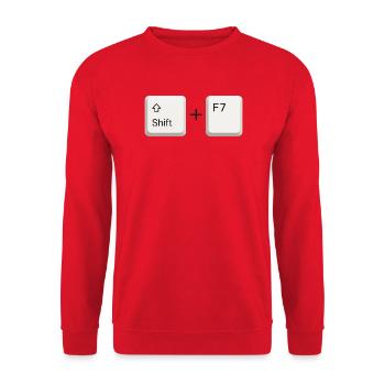 Shift F7 - Unisex Sweatshirt - red - Front - Alina (178cm) & Michal (187cm)