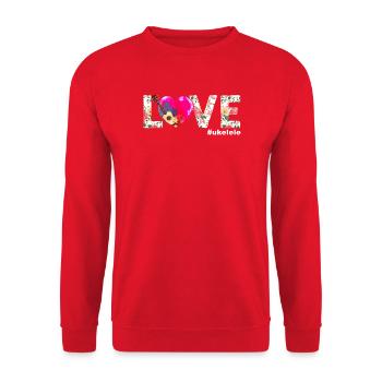 Ukulélé hawaïen Ukulélé Love - Sweat-shirt Unisexe - rouge - Devant - Alina (178cm) & Michal (187cm)
