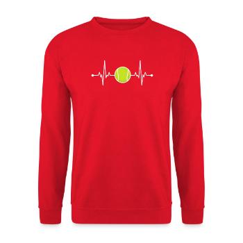 Heartbeat Tennis Tennis Player Pulse Heartbeat Male - Unisex Sweatshirt - red - Front - Alina (178cm) & Michal (187cm)