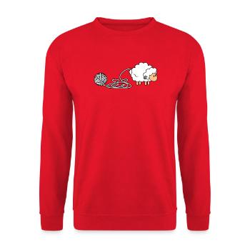 Cozy Sheep Yarn Thema - Unisex Pullover - Rot - Vorne - Alina (178cm) & Michal (187cm)