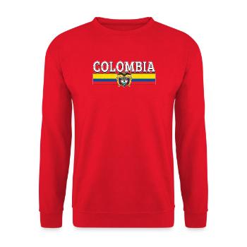 Colombian Flag Colombia Seal - Unisex Sweatshirt - red - Front - Alina (178cm) & Michal (187cm)