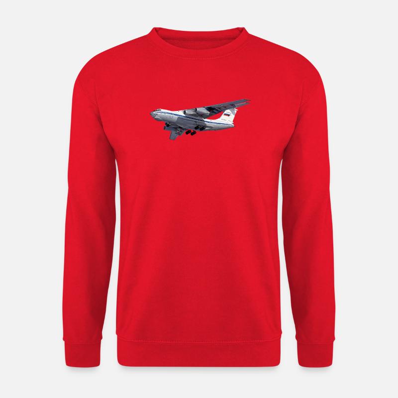 Frachtflugzeug IL-76 - Unisex Pullover - Rot