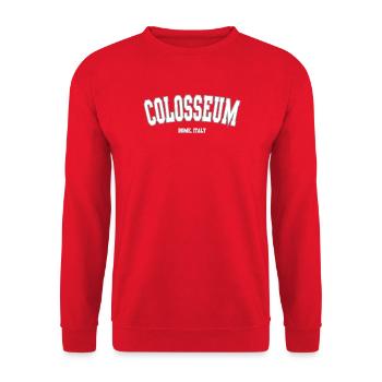 Kolosseum Kulturerbe Rom Italien - Unisex Pullover - Rot - Vorne - Alina (178cm) & Michal (187cm)