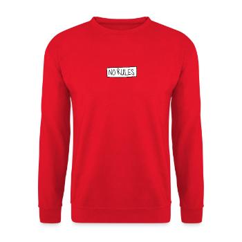 NO RULES - Unisex Pullover - Rot - Vorne - Alina (178cm) & Michal (187cm)