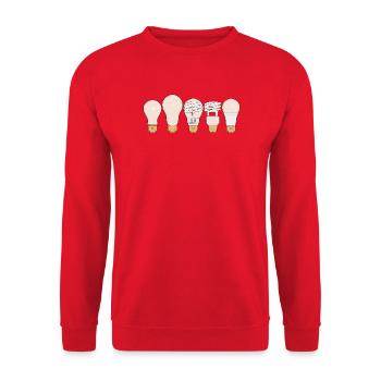 Ampoules rétro vintage cool - Sweat-shirt Unisexe - rouge - Devant - Alina (178cm) & Michal (187cm)