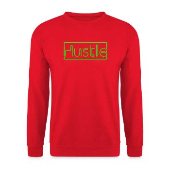 Futuristic Neon Background Print - Unisex Sweatshirt - red - Front - Alina (178cm) & Michal (187cm)