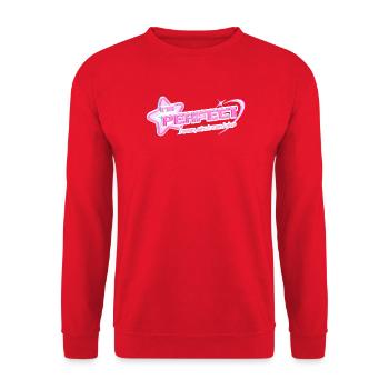 I'm Perfect – Y2K Pinkcore Aesthetic Design - Unisex Sweatshirt - red - Front - Alina (178cm) & Michal (187cm)