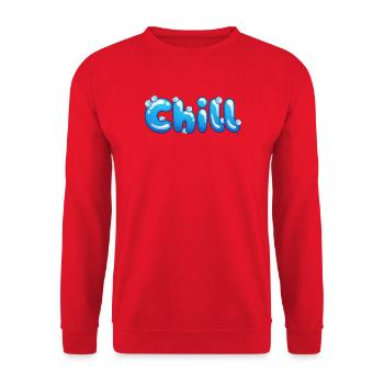 Chill – Fun Bubble Font Cool Summer Vibes T-Shirt - Unisex Sweatshirt - red - Front - Alina (178cm) & Michal (187cm)