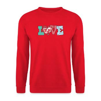 Romance western au cœur d’amour ludique - Sweat-shirt Unisexe - rouge - Devant - Alina (178cm) & Michal (187cm)