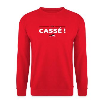 J'tai cassé ! Réplique culte Brice de Nice - Sweat-shirt Unisexe - rouge - Devant - Alina (178cm) & Michal (187cm)