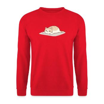 Lustige Katze für Frauen Männer und Cat Lover - Unisex Pullover - Rot - Vorne - Alina (178cm) & Michal (187cm)