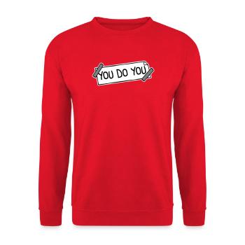 Tu fais ton drôle Confiance en toi Logo de la liberté - Sweat-shirt Unisexe - rouge - Devant - Alina (178cm) & Michal (187cm)