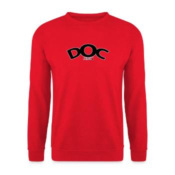 DOC-logo - Unisex Pullover - Rot - Vorne - Alina (178cm) & Michal (187cm)