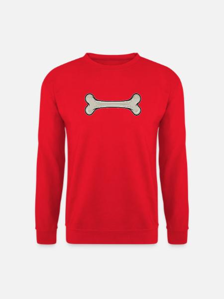 Beiger Hundeknochen - Unisex Pullover - Rot