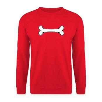 Hundeknochen Design - Unisex Pullover - Rot - Vorne - Alina (178cm) & Michal (187cm)