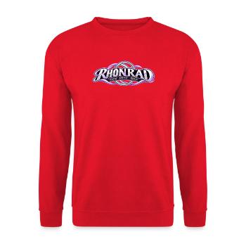 Rhönrad Motiv Lila Knoten - Unisex Pullover - Rot - Vorne - Alina (178cm) & Michal (187cm)