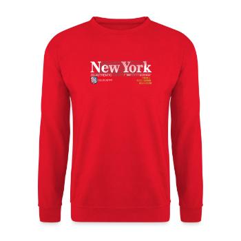 Street Style Abstract NYC Print - Unisex Sweatshirt - red - Front - Alina (178cm) & Michal (187cm)