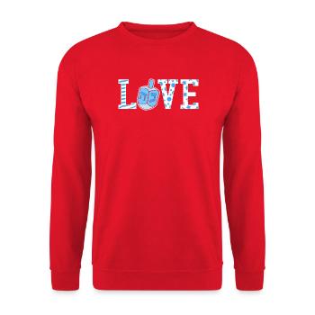 Hanukah Hanukkah Chanukkah Dreidel - Unisex Sweatshirt - red - Front - Alina (178cm) & Michal (187cm)